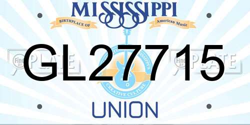 GL27715 Mississippi License Plate