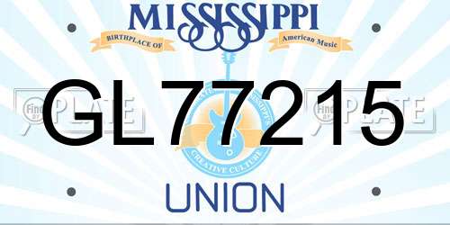GL77215 Mississippi License Plate