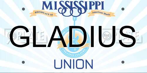 GLADIUS Mississippi License Plate