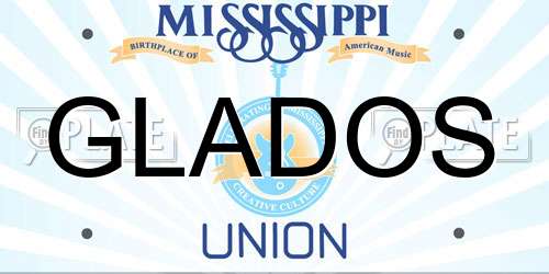 GLADOS Mississippi License Plate