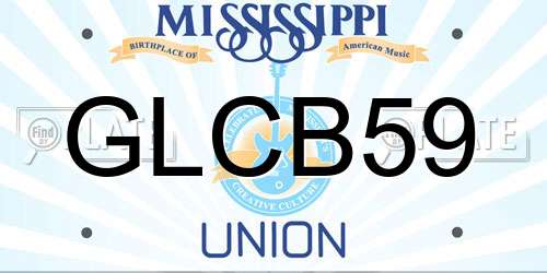 GLCB59 Mississippi License Plate