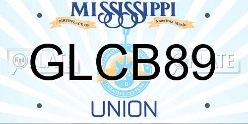 GLCB89 Mississippi License Plate