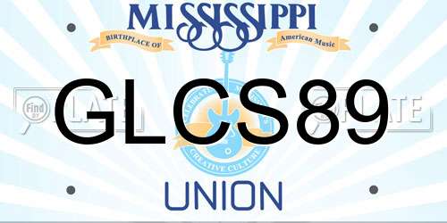 GLCS89 Mississippi License Plate