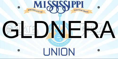 GLDNERA Mississippi License Plate