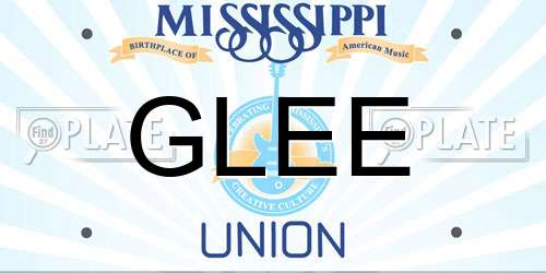 GLEE Mississippi License Plate