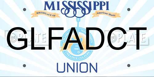 GLFADCT Mississippi License Plate
