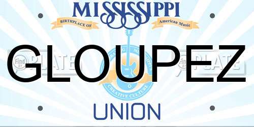 GLOUPEZ Mississippi License Plate