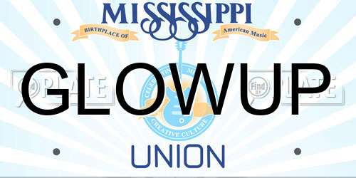 GLOWUP Mississippi License Plate