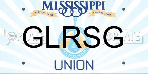 GLRSG Mississippi License Plate