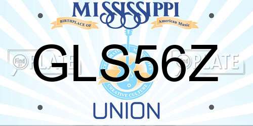GLS56Z Mississippi License Plate