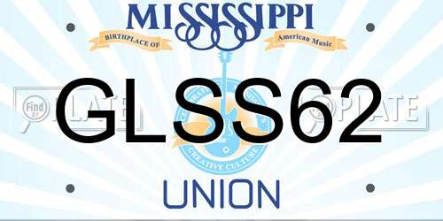 GLSS62 Mississippi License Plate
