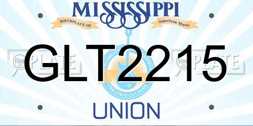 GLT2215 Mississippi License Plate