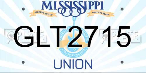 GLT2715 Mississippi License Plate