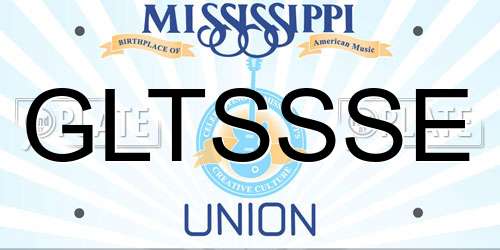 GLTSSSE Mississippi License Plate