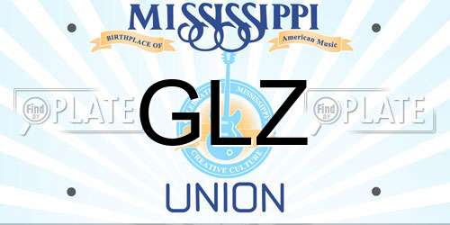 GLZ Mississippi License Plate