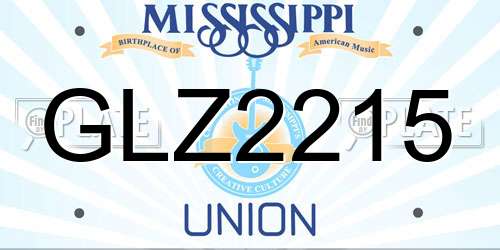 GLZ2215 Mississippi License Plate