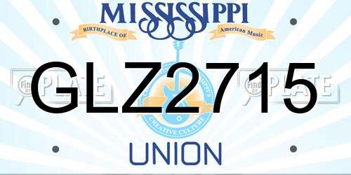 GLZ2715 Mississippi License Plate