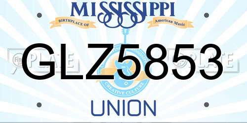 GLZ5853 Mississippi License Plate