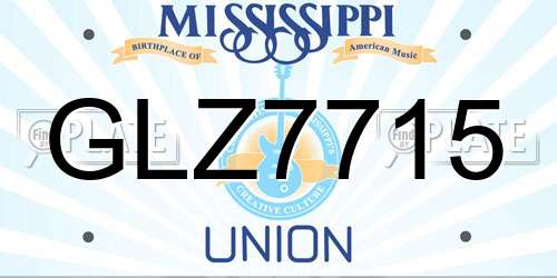 GLZ7715 Mississippi License Plate
