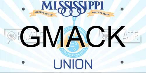 GMACK Mississippi License Plate