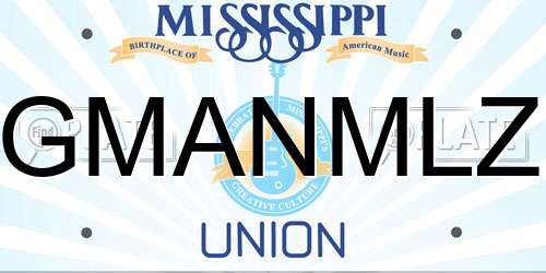 GMANMLZ Mississippi License Plate