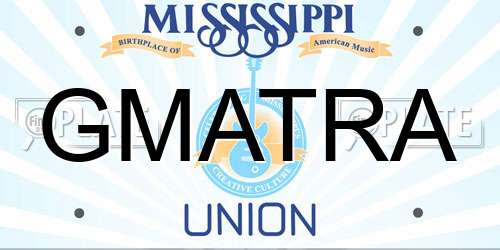 GMATRA Mississippi License Plate