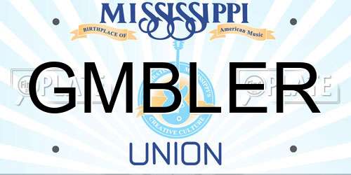 GMBLER Mississippi License Plate