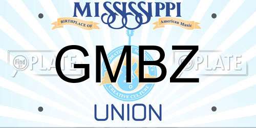 GMBZ Mississippi License Plate