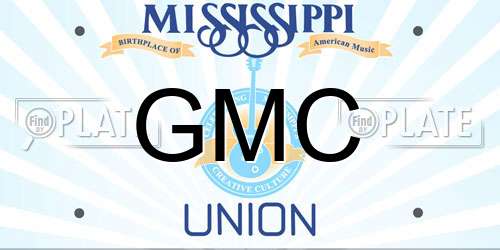 GMC Mississippi License Plate