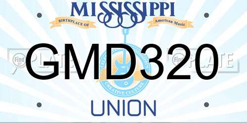 GMD320 Mississippi License Plate