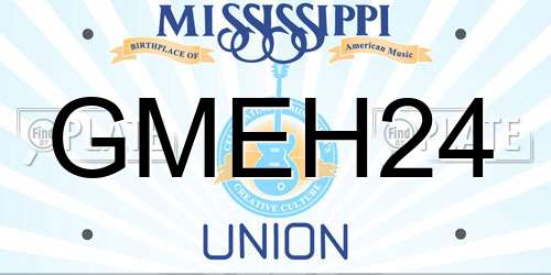 GMEH24 Mississippi License Plate