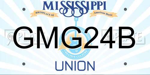 GMG24B Mississippi License Plate