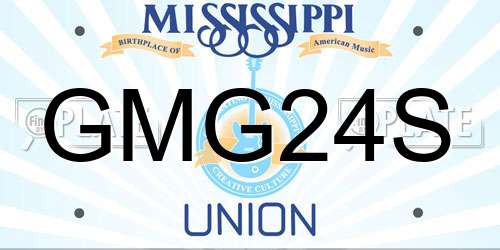 GMG24S Mississippi License Plate