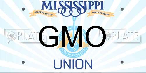 GMO Mississippi License Plate