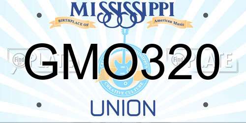 GMO320 Mississippi License Plate