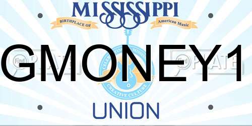 GMONEY1 Mississippi License Plate