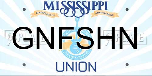 GNFSHN Mississippi License Plate