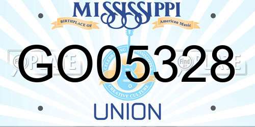GO05328 Mississippi License Plate