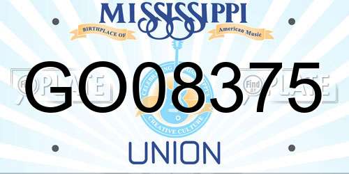 GO08375 Mississippi License Plate