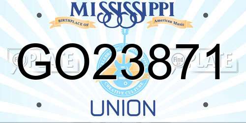 GO23871 Mississippi License Plate