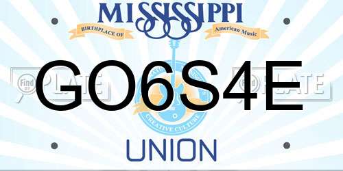 GO6S4E Mississippi License Plate