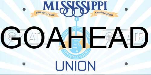 GOAHEAD Mississippi License Plate