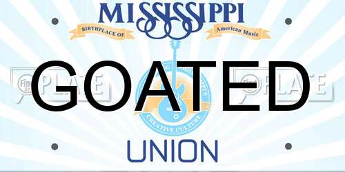 GOATED Mississippi License Plate