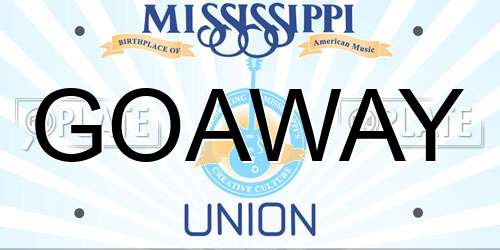 GOAWAY Mississippi License Plate