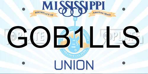 GOB1LLS Mississippi License Plate