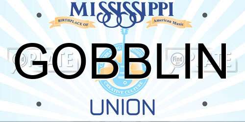 GOBBLIN Mississippi License Plate