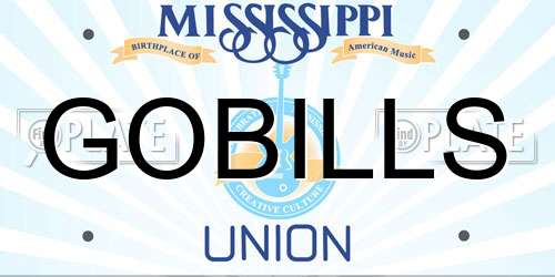 GOBILLS Mississippi License Plate