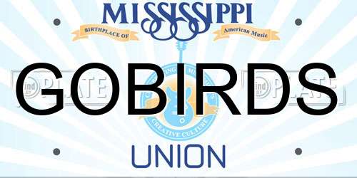 GOBIRDS Mississippi License Plate