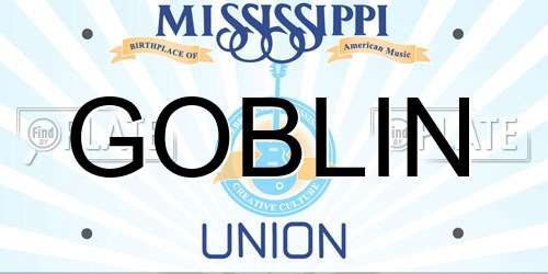 GOBLIN Mississippi License Plate