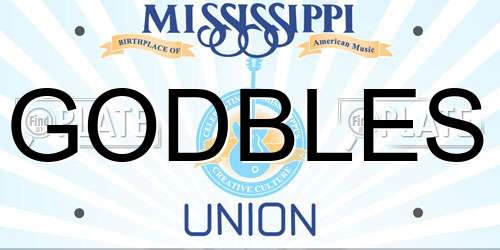 GODBLES Mississippi License Plate